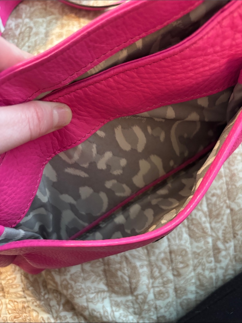 Aimee Kestenberg | Genuine Leather Hot Pink All For Love Crossbody - Picture 10 of 14
